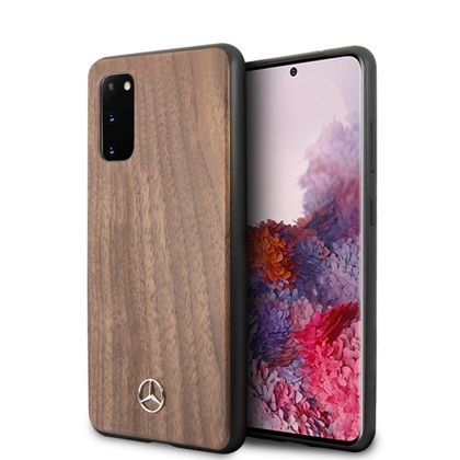 Mercedes MEHCS62VWOLB S20 G980hard case brązowy/brown Wood Line Walnut