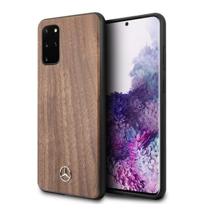 Mercedes MEHCS67VWOLB S20+ G985hard case brązowy/brown Wood Line Walnut