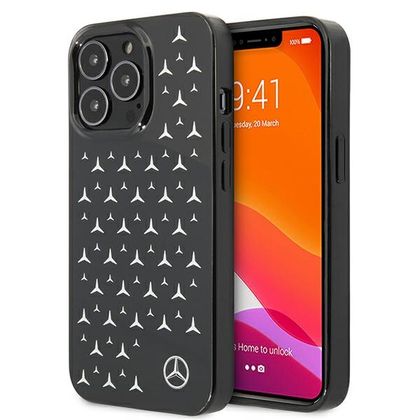 Mercedes MEHCP13LESPBK iPhone 13Pro / 13 6,1" czarny/black hardcase Silver Stars Pattern