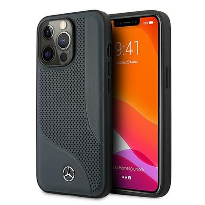 Mercedes MEHCP13LCDONA iPhone 13 Pro /13 6,1" granatowy/navy hardcase Leather Perforated Area