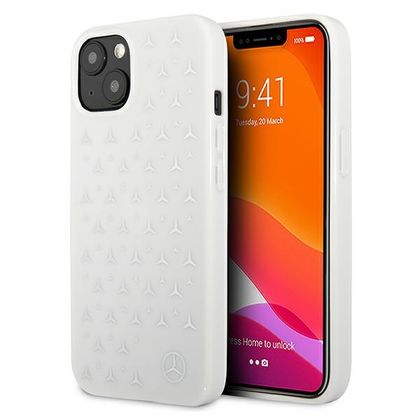 Mercedes MEHCP13MESPWH iPhone 13 / 14/ 15 6.1" biały/white hardcase Silver Stars Pattern