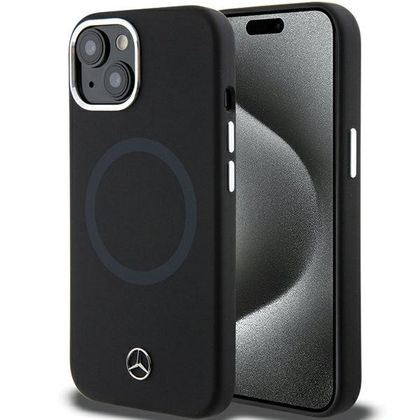 Mercedes MEHMP15S23SCMK iPhone 15 / 14 / 13 6.1" czarny/black hardcase Silicone Bicolor MagSafe