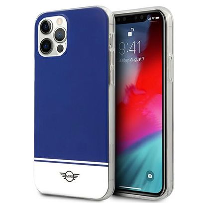 Mini MIHCP12MPCUBINA iPhone 12/12 Pro6,1" granatowy/navy hard case Stripe Collection