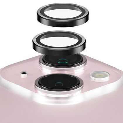 PanzerGlass Hoops Camera iPhone 156.1" / 15 Plus 6.7" czarny/black 1138 camera lens protector hoop optic rings