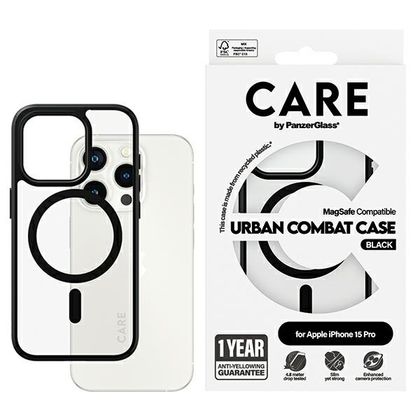 Etui CARE by PanzerGlass Flagship Urban Combat Case iPhone 15 Pro 6,1" MagSafe czarny/black 1426
