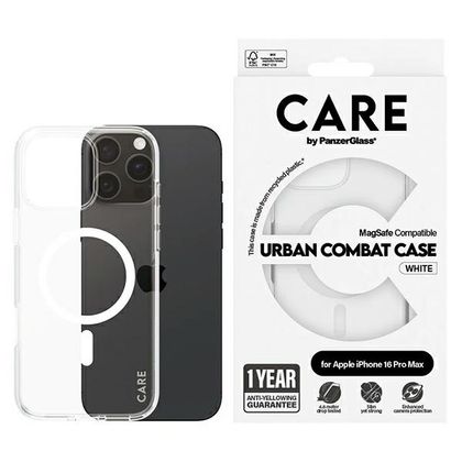 Etui CARE by PanzerGlass Flagship Case 16 Pro Max 6,9" biały/white MagSafe 1340