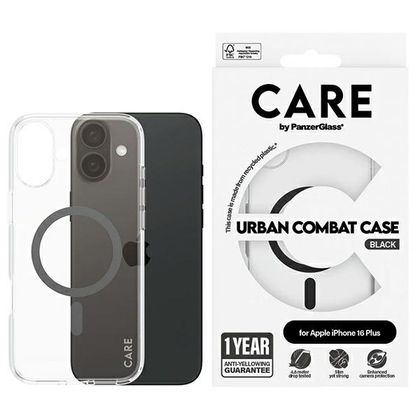 Etui CARE by PanzerGlass Flagship Case iPhone 16 Plus 6,7" czarny/black MagSafe 1347