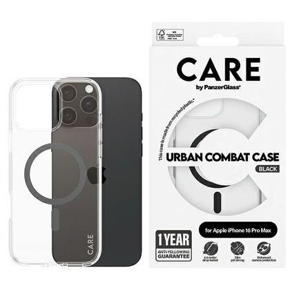 Etui CARE by PanzerGlass Flagship Case 16 Pro Max 6,9" czarny/black MagSafe 1348