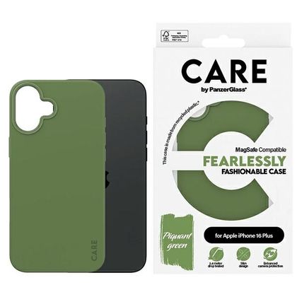 Etui CARE by PanzerGlass Fashion Case iPhone 16 Plus 6.7" zielony/green MagSafe 1387