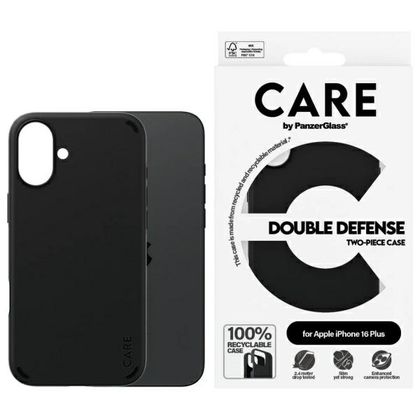 Etui CARE by PanzerGlass Feature Double Defense Case iPhone 16 Plus 6.7" czarny/black 1335