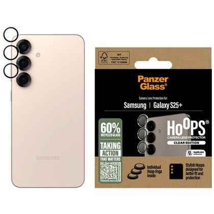 Szkło hartowane na obiektyw PanzerGlass Hoops Lens Protector do Samsung Galaxy S25+ przezroczysty