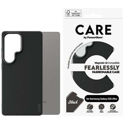 Etui CARE by PanzerGlass Fashion QI do Samsung Galaxy S25 Ultra czarny