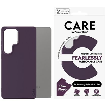 Etui CARE by PanzerGlass Fashion QI do Samsung Galaxy S25 Ultra fioletowy