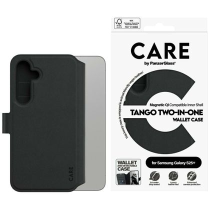 Etui CARE by PanzerGlass Feature Tango 2w1 Wallet do Samsung Galaxy S25+ czarny