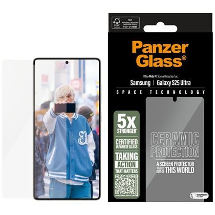 Szkło ceramiczne PanzerGlass Ceramic Ultra-Wide Fit do Samsung Galaxy S25 Ultra ceramic