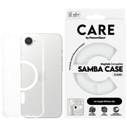 Etui CARE by PanzerGlass Fashion MagSafe do iPhone 16e / 17e przezroczysty