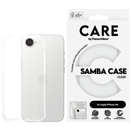 Etui CARE by PanzerGlass Samba Case do iPhone 16e / 17e przezroczysty