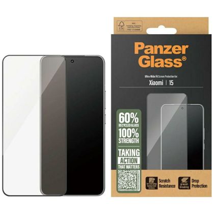 Szkło hartowane PanzerGlass Ultra-Wide Fit w. Black Frame do Xiaomi 15