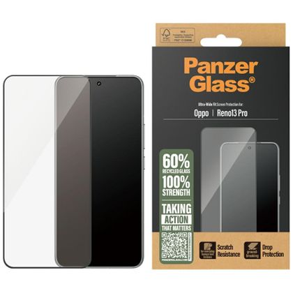 Szkło hartowane PanzerGlass Ultra-Wide Fit w. Black Frame do Oppo Reno13 Pro