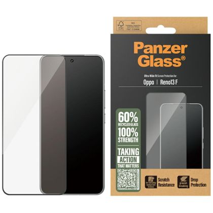 Szkło hartowane PanzerGlass Ultra-Wide Fit w. Black Frame do Oppo Reno13 F