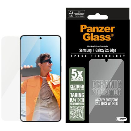 Szkło ceramiczne PanzerGlass Ceramic Ultra-Wide Fit do Samsung Galaxy S25 Edge