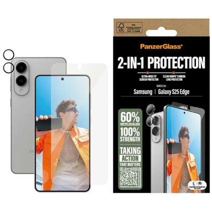 Zestaw ochronny PanzerGlass Hoops+UWF 2w1 Szkło+Lens do Samsung Galaxy S25 Edge