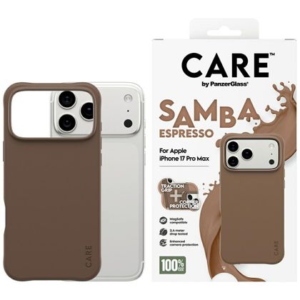 Etui CARE by PanzerGlass Fashionable Samba MagSafe do iPhone 17 Pro Max espresso