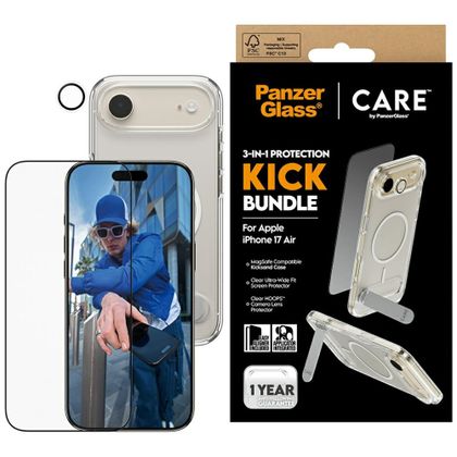 Zestaw ochronny CARE by PanzerGlass Feature Kick 3w1 Etui+Szkło+Lens do iPhone Air