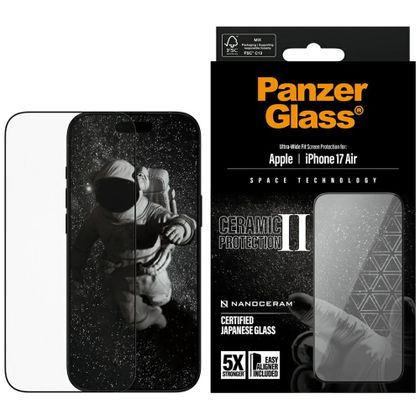 Szkło ceramiczne PanzerGlass Ceramic II Ultra-Wide Fit EasyAligner do iPhone Air