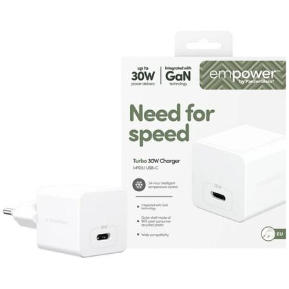 Ładowarka sieciowa empower by PanzerGlass Turbo 30W USB-C srebrno-czarny
