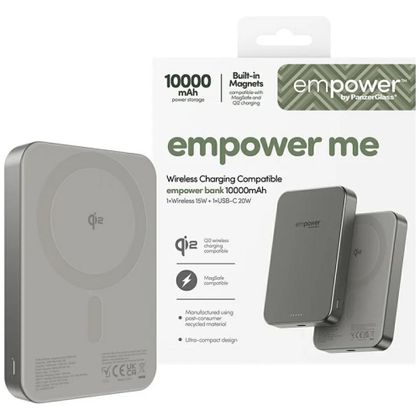 Powerbank empower by PanzerGlass Bank QI2 10000mAh tytanowy