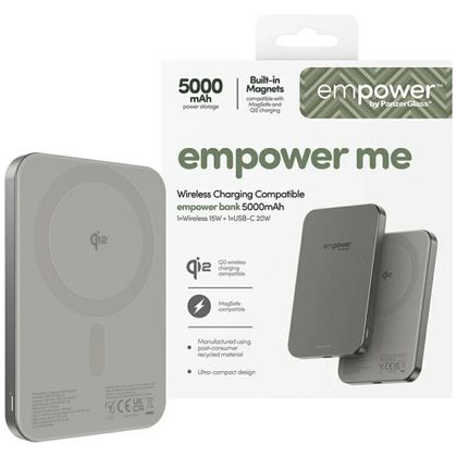 Powerbank empower by PanzerGlass Bank QI2 5000mAh tytanowy