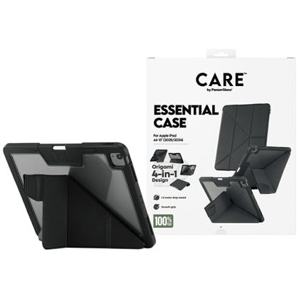 Etui Care by PanzerGlass Y fold do iPad Air 13" M2 2024 / M3 2025 / M4 2026 czarny