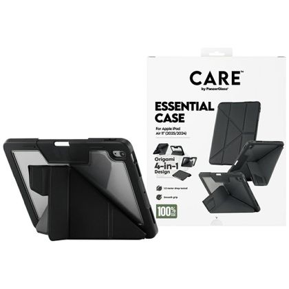 Etui Care by PanzerGlass Y fold do iPad Air 11" M2 2024 / M3 2025 / M4 2026 czarny