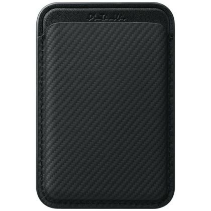 Portfel magnetyczny PITAKA Woven Wallet MagSafe do telefonu czarno szary