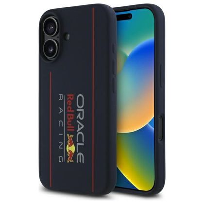 Red Bull RBHMP16S24SIOLRV iPhone 16 6.1" hardcase granatowy/navy Silicone Vertical Logo MagSafe