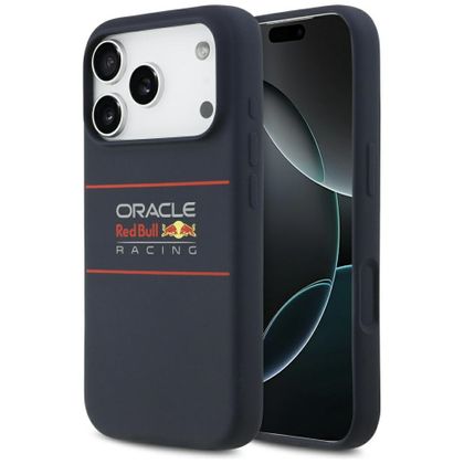 Etui Red Bull Silicone Horizontal Centered Logo MagSafe do iPhone 17 Pro Max / 18 Pro Max granatowy