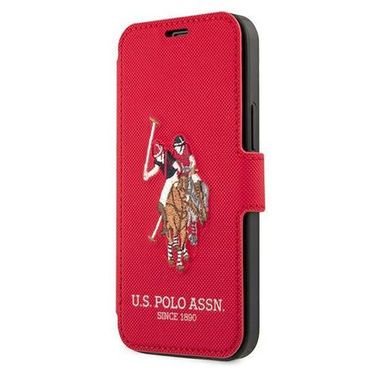US Polo USFLBKP12SPUGFLRE iPhone 12 mini5,4" czerwony/red book Polo Embroidery Collection