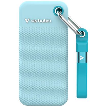 Dysk Zewnętrzny Verbatim Pocket SSD 1TB USB-C 3.2 gen.2 czarny-polarny niebieski 32324