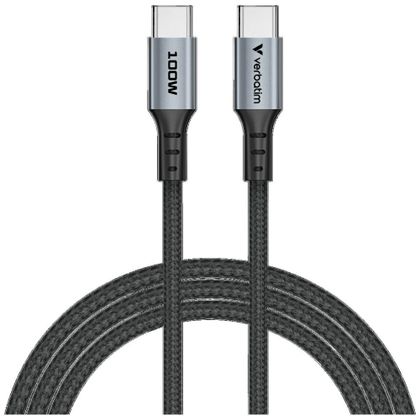 Kabel Verbatim Sync & Charge USB-C do USB-C 100W PD3.0/QC3.0 120cm czarny 31846