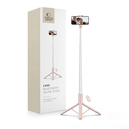 Selfie Stick Tech-Protect L09S z tripodem - różowy