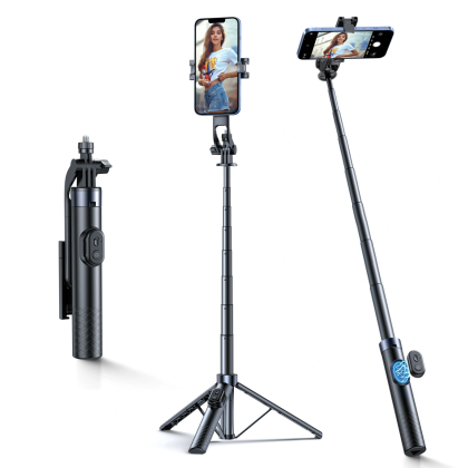 Wozinsky Selfie stick WC1Y30S teleskopowy tripod 1.3m z uchwytem na telefon - czarny