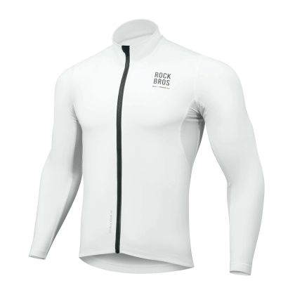 Bluza rowerowa Rockbros TLWT001 ROAD TO SKY wiatroszczelna ocieplana M - biała