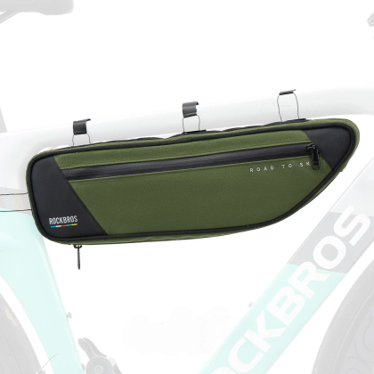 Torba rowerowa Rockbros TL003 ROAD TO SKY 2 l pod ramę wodoodporna - zielona
