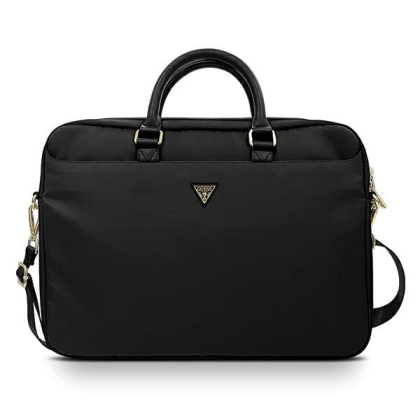 Torba Guess Nylon Triangle Logo na laptopa 16" - czarna