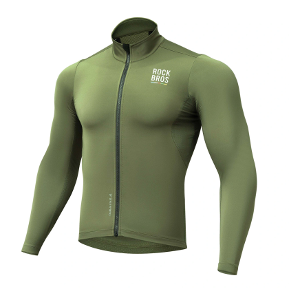 Bluza rowerowa Rockbros TLWT001 ROAD TO SKY wiatroszczelna ocieplana L - zielona