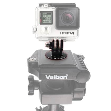 Uchwyt do kamer sportowych z uchwytem GoPro do statywu - czarny