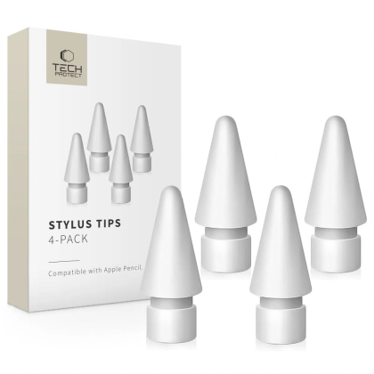 Rysik Tech-Protect Stylus Tips do Apple Pencil 4-Pack - biały