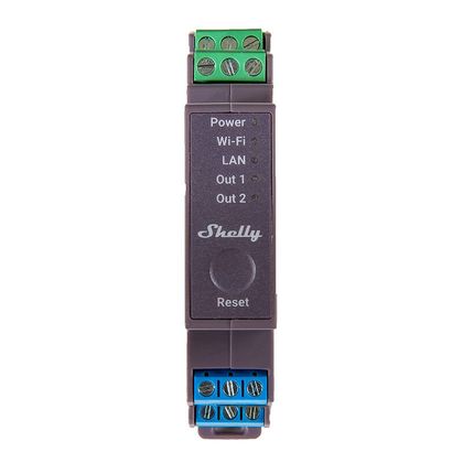 Przekaźnik SHELLY Pro 2 Wi-Fi/LAN na szynę DIN 2-kanał