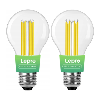 Żarówka LED LEPRO 100094-WW-EU-2 E27 Filament 7,2W (100W) 1521lm 2700K klasa A 2 szt.